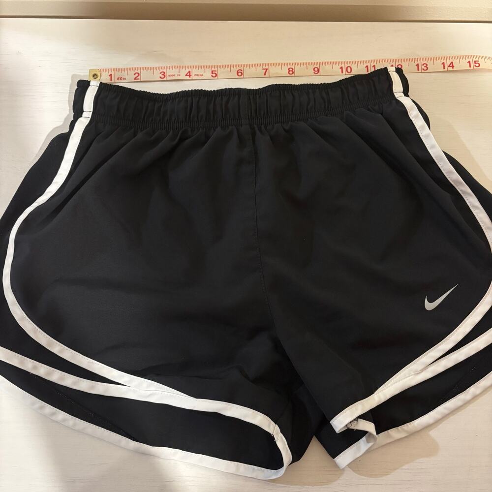 Nike Women's Tempo Dri-FIT Running Shorts Black White Trim Size S - Picture 3 of 5